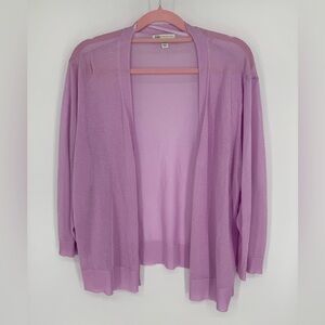 Cato Women's Lilac Spring Lightweight Open-Front Sheer Cardigan Size 22/24